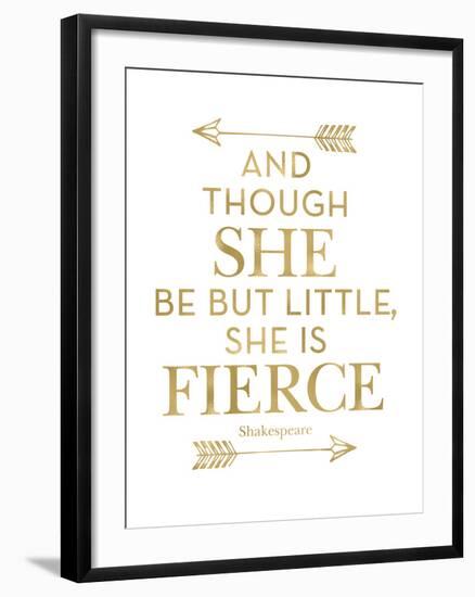 Fierce Shakespeare Arrows Golden White-Amy Brinkman-Framed Art Print