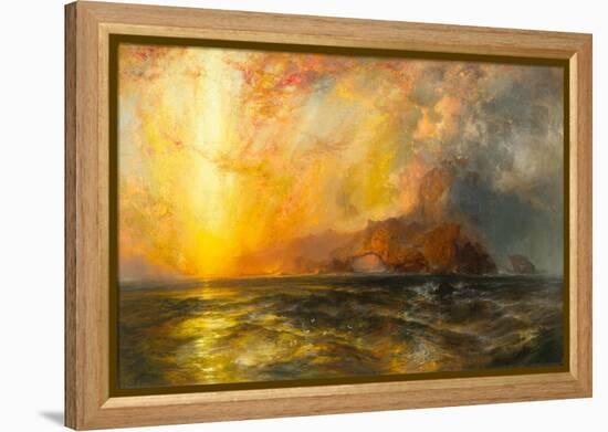 Fiercely the red sun descending/Burned his way along the heavens, 1875-1876-Thomas Moran-Framed Premier Image Canvas