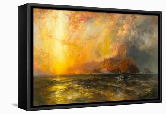 Fiercely the red sun descending/Burned his way along the heavens, 1875-1876-Thomas Moran-Framed Premier Image Canvas