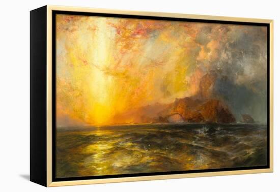 Fiercely the red sun descending/Burned his way along the heavens, 1875-1876-Thomas Moran-Framed Premier Image Canvas