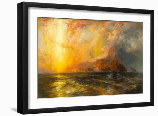 Fiercely the red sun descending/Burned his way along the heavens, 1875-1876-Thomas Moran-Framed Premium Giclee Print