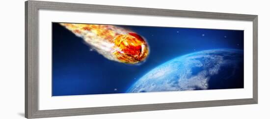 Fiery Comet Heading Towards the Earth-null-Framed Photographic Print