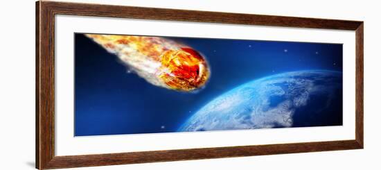 Fiery Comet Heading Towards the Earth-null-Framed Photographic Print