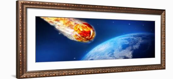 Fiery Comet Heading Towards the Earth--Framed Photographic Print