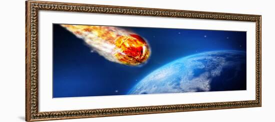 Fiery Comet Heading Towards the Earth-null-Framed Photographic Print