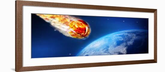 Fiery Comet Heading Towards the Earth-null-Framed Photographic Print