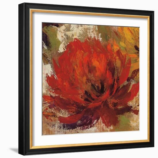 Fiery Dahlias II Crop-Silvia Vassileva-Framed Art Print