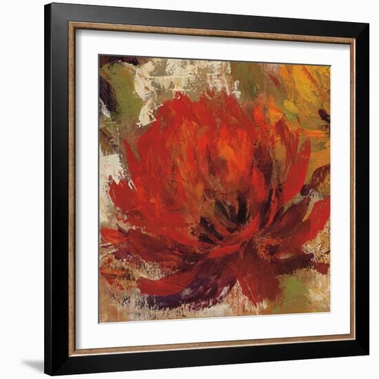 Fiery Dahlias II Crop-Silvia Vassileva-Framed Premium Giclee Print