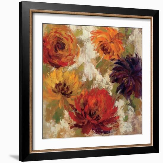 Fiery Dahlias II-null-Framed Premium Giclee Print