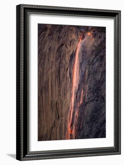 Fiery Horsetail Falls, Yosemite-Vincent James-Framed Photographic Print