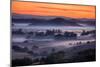 Fiery Sunrise and Mellow Hills of Petaluma, Sonoma County-Vincent James-Mounted Photographic Print
