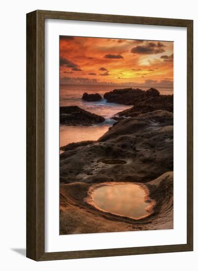 Fiery Sunset at Point Lobos, California-Vincent James-Framed Photographic Print