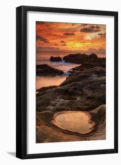 Fiery Sunset at Point Lobos, California-Vincent James-Framed Photographic Print