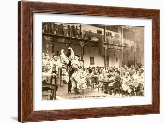 Fiesta Days, Spanish Dancers, Santa Barbara, California-null-Framed Art Print