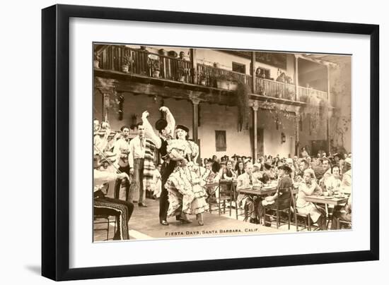 Fiesta Days, Spanish Dancers, Santa Barbara, California-null-Framed Art Print