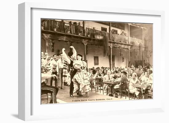 Fiesta Days, Spanish Dancers, Santa Barbara, California-null-Framed Art Print