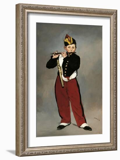 Fifer or Young Flautist-Edouard Manet-Framed Art Print