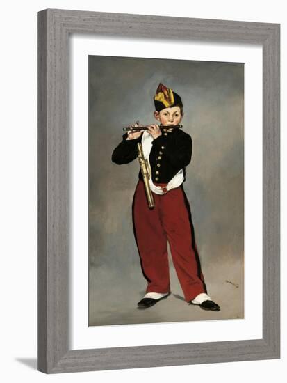 Fifer or Young Flautist-Edouard Manet-Framed Art Print