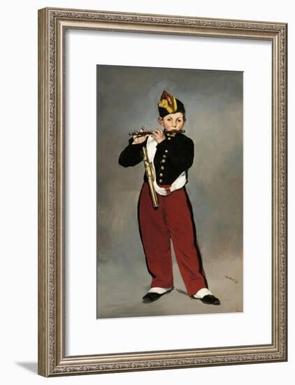 Fifer or Young Flautist-Edouard Manet-Framed Art Print