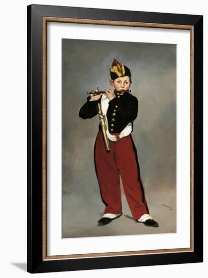 Fifer or Young Flautist-Edouard Manet-Framed Art Print