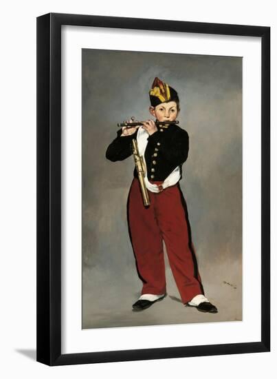 Fifer or Young Flautist-Edouard Manet-Framed Art Print