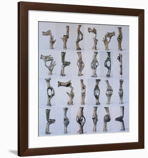 Fifteen Pairs of Hands, 1996-Bruce Nauman-Framed Art Print