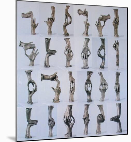 Fifteen Pairs of Hands, 1996-Bruce Nauman-Mounted Art Print