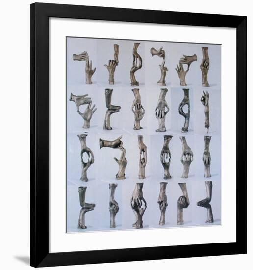 Fifteen Pairs of Hands, 1996-Bruce Nauman-Framed Art Print