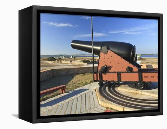 Fifteen Pound Cannon Aims over the Walls of Fort Pickens near Pensacola Bay, Florida-Colin D Young-Framed Premier Image Canvas