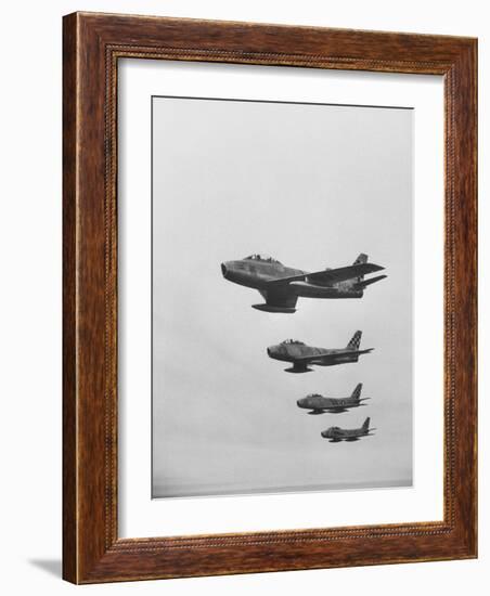 Fifth Air Force in Korea, F-86 Jets in Flight-Michael Rougier-Framed Photographic Print