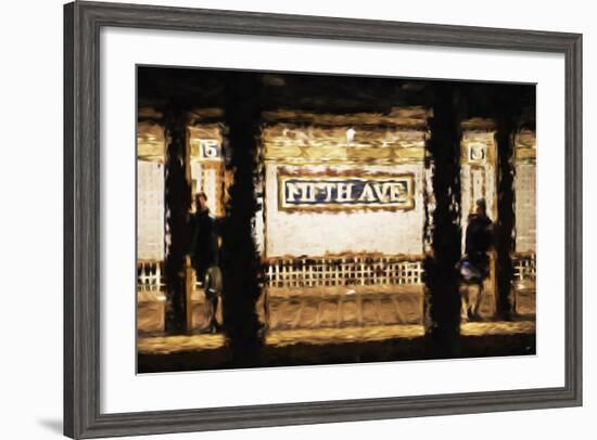 Fifth Ave - In the Style of Oil Painting-Philippe Hugonnard-Framed Giclee Print