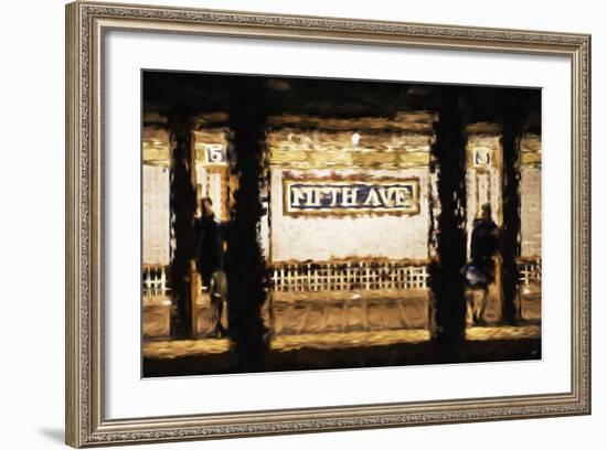 Fifth Ave - In the Style of Oil Painting-Philippe Hugonnard-Framed Giclee Print