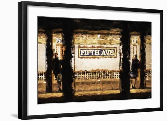 Fifth Ave - In the Style of Oil Painting-Philippe Hugonnard-Framed Giclee Print