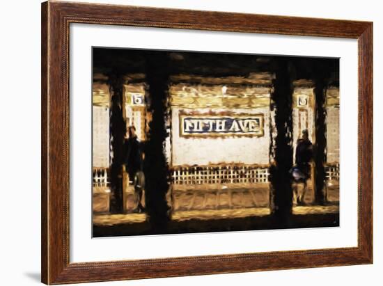 Fifth Ave - In the Style of Oil Painting-Philippe Hugonnard-Framed Giclee Print