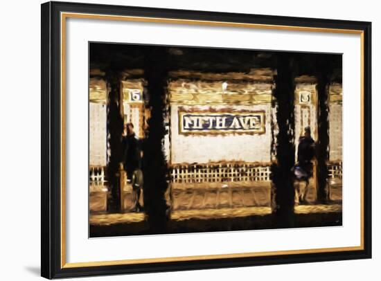 Fifth Ave - In the Style of Oil Painting-Philippe Hugonnard-Framed Giclee Print