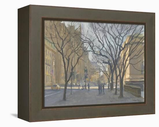 Fifth Avenue and the Met, 2010-Julian Barrow-Framed Premier Image Canvas