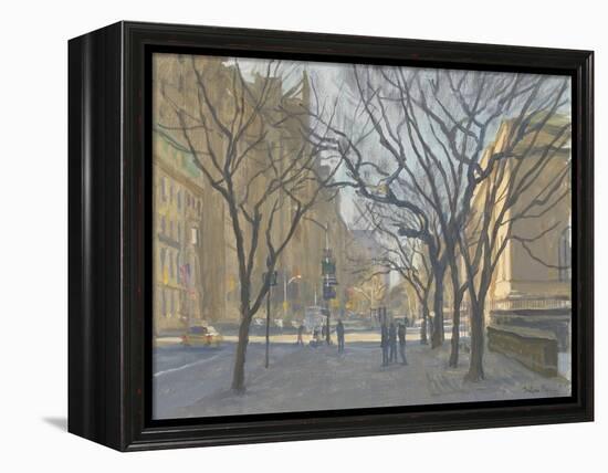 Fifth Avenue and the Met, 2010-Julian Barrow-Framed Premier Image Canvas