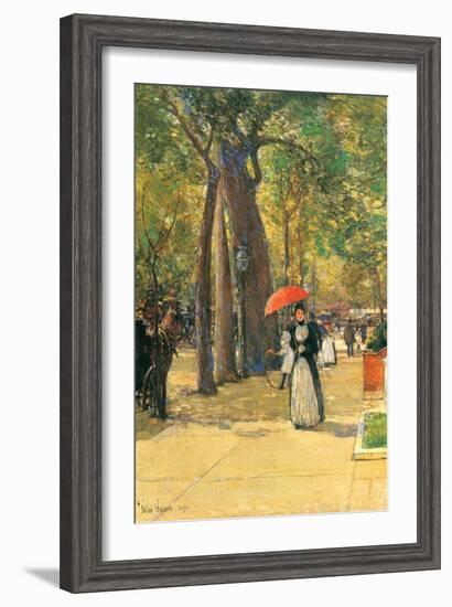 Fifth Avenue and Washington Square-Childe Hassam-Framed Art Print