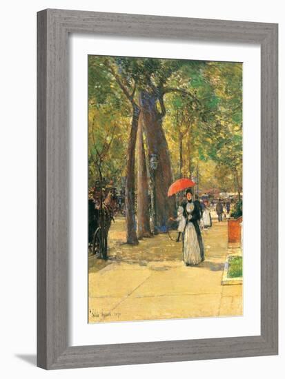 Fifth Avenue and Washington Square-Childe Hassam-Framed Art Print