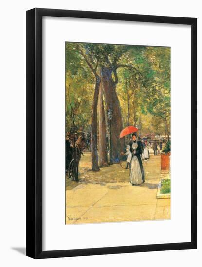 Fifth Avenue and Washington Square-Childe Hassam-Framed Art Print