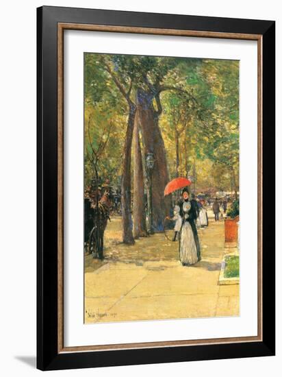 Fifth Avenue and Washington Square-Childe Hassam-Framed Art Print