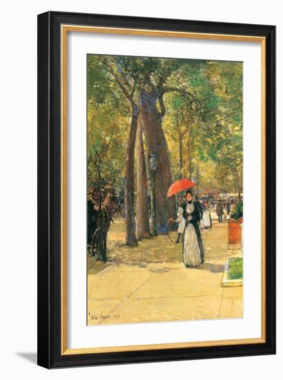 Fifth Avenue and Washington Square-Childe Hassam-Framed Art Print