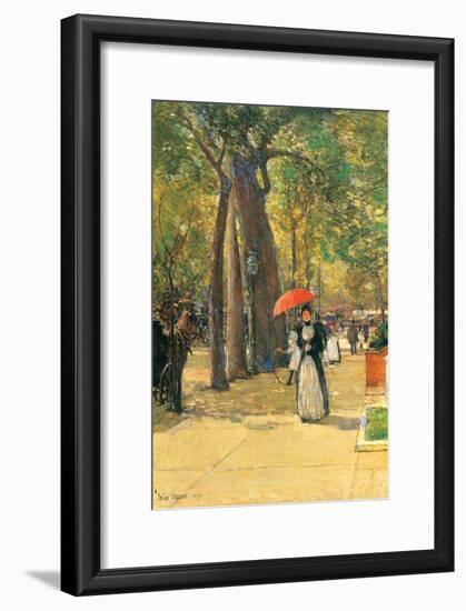 Fifth Avenue and Washington Square-Childe Hassam-Framed Art Print