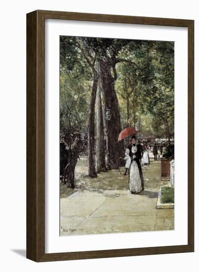 Fifth Avenue at Washington Square, New York-Childe Hassam-Framed Art Print