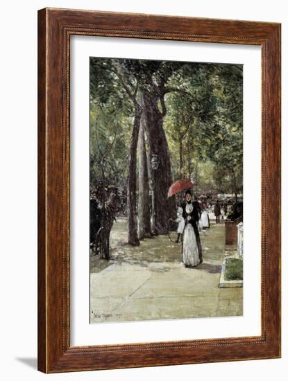 Fifth Avenue at Washington Square, New York-Childe Hassam-Framed Art Print