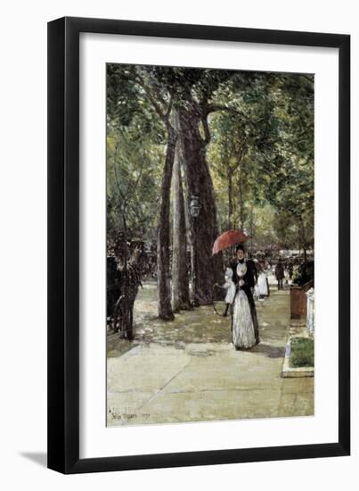 Fifth Avenue at Washington Square, New York-Childe Hassam-Framed Art Print