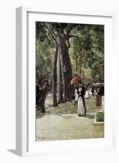 Fifth Avenue at Washington Square, New York-Childe Hassam-Framed Art Print