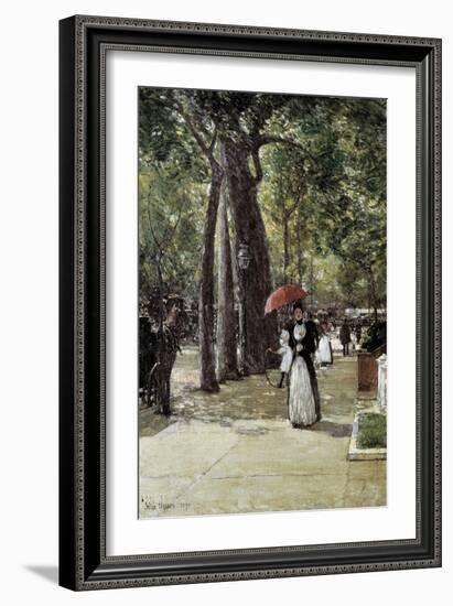 Fifth Avenue at Washington Square, New York-Childe Hassam-Framed Art Print