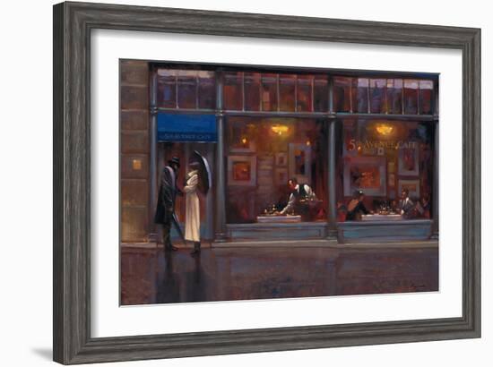 Fifth Avenue Cafe 1-Brent Lynch-Framed Art Print