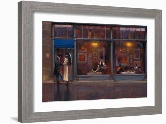 Fifth Avenue Cafe 1-Brent Lynch-Framed Art Print